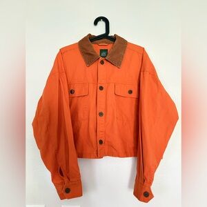 Wild Fable orange cropped jacket size large